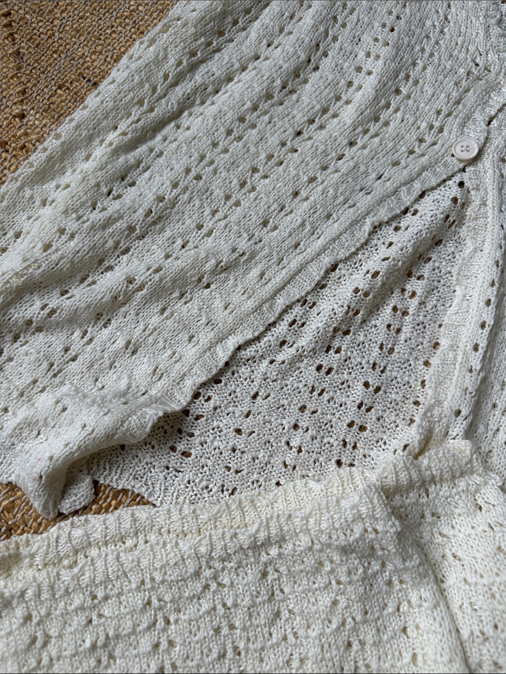 NWOT Cream Knit Two-Piece Coverup Set - Picture 3 of 4